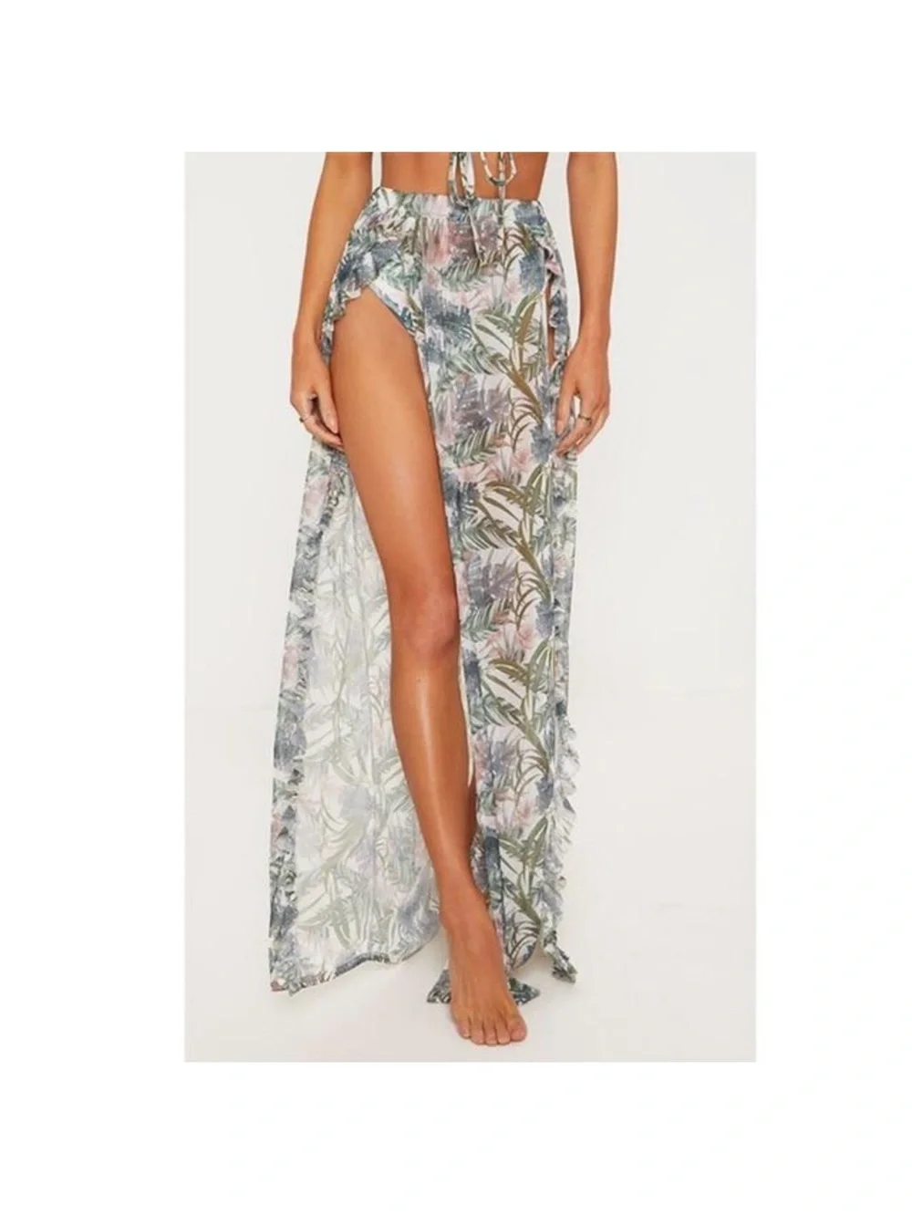 Tropical Bikini Set with Cover-Up‎